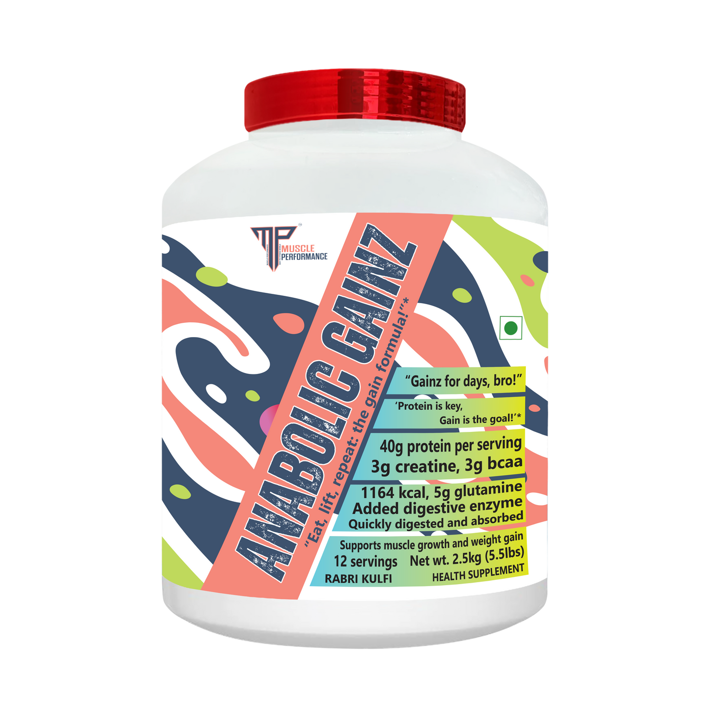 MUSCLE PERFORMANCE ANABOLIC GAINZ 2.5KG - MUSCLE PERFORMANCE