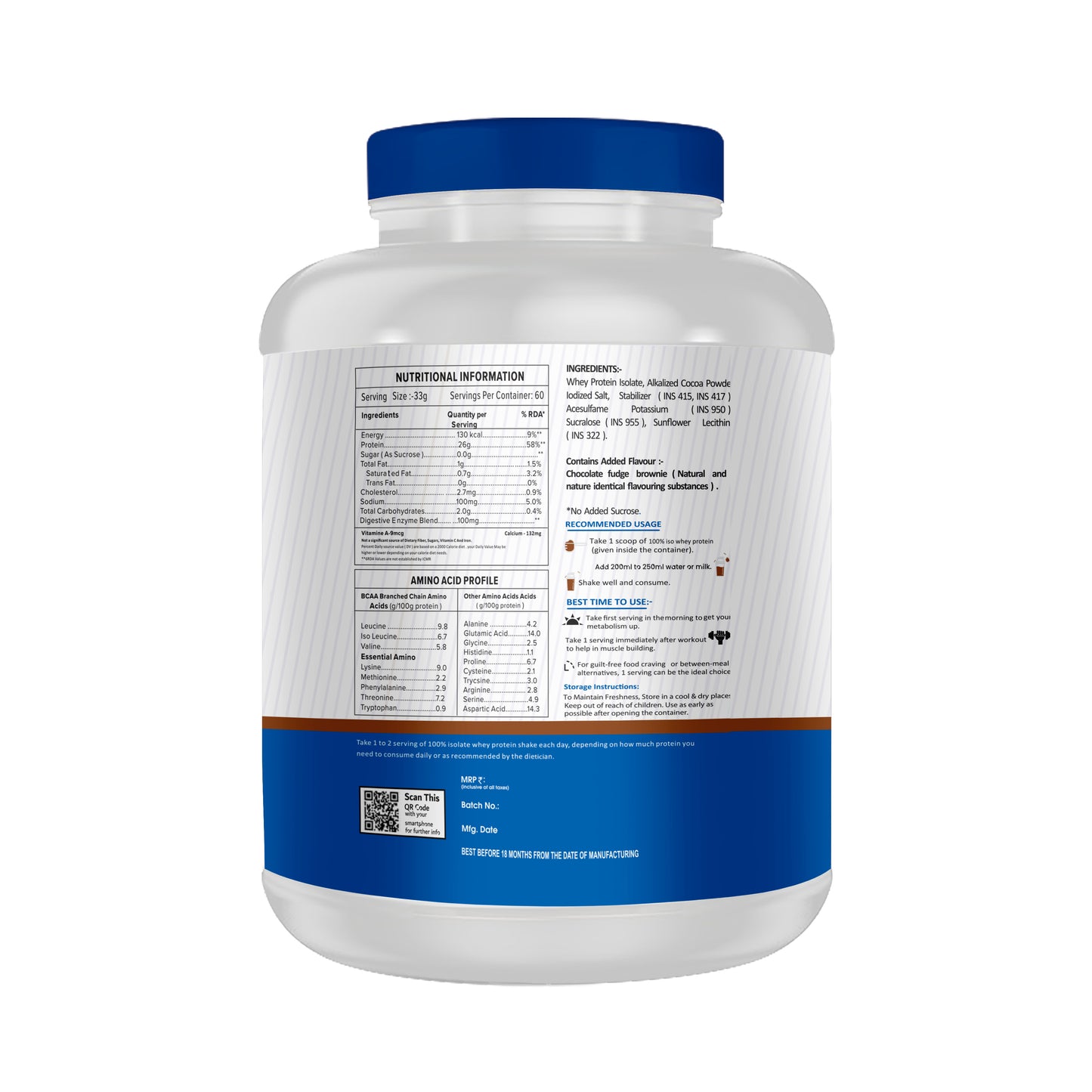 Muscle Performance 100% Isolate Whey Protein 2KG - MUSCLE PERFORMANCE