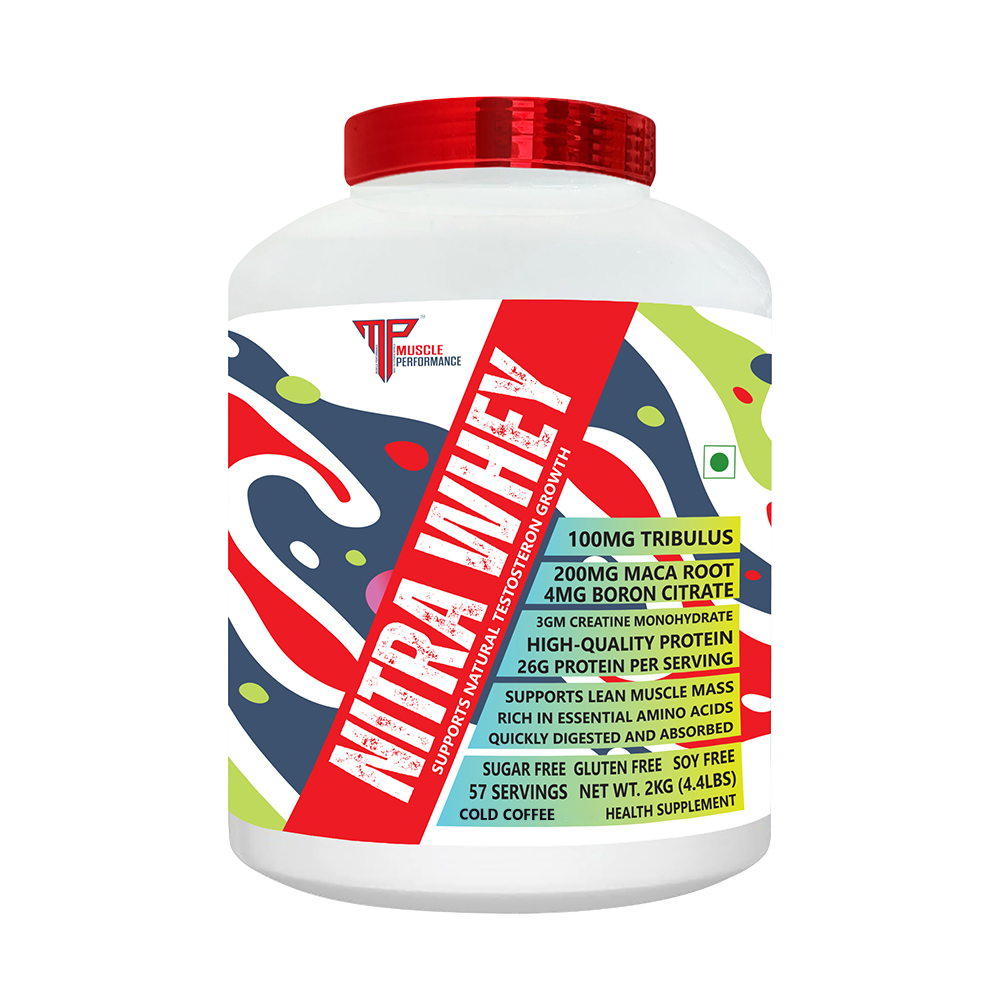 MUSCLE PERFORMANCE NITRA WHEY  PROTEIN 2KG 4.4LBS - MUSCLE PERFORMANCE