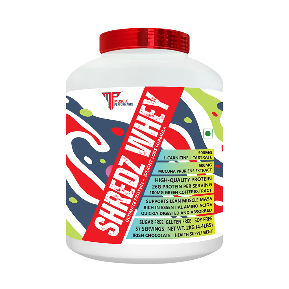 MUSCLE PERFORMANCE SHREDZ WHEY PROTEIN 2KG 4.4LBS - MUSCLE PERFORMANCE