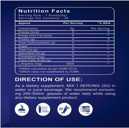 Muscle Performance L-Arginine 150g - Muscle Performance