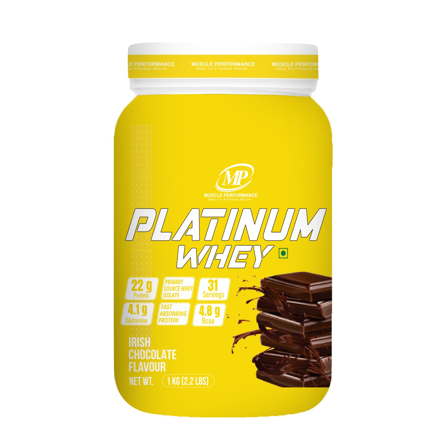 Muscle Performance Platinum Whey Protein 1kg 2.2 lbs, 31 servings - Muscle Performance