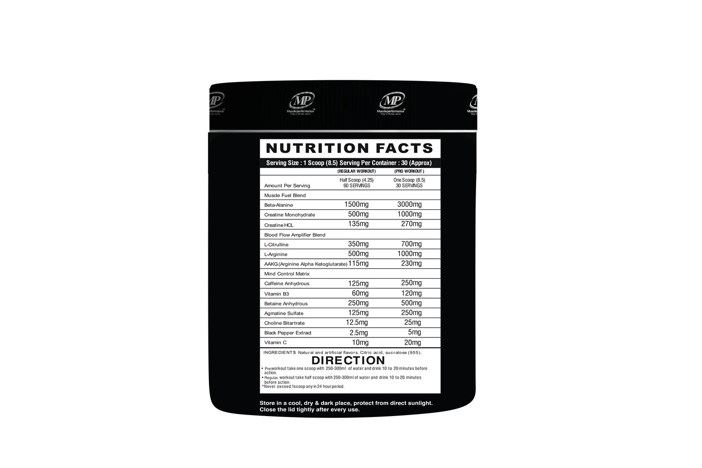Muscle Performance Pre-Workout 255gms-30 Servings - Muscle Performance