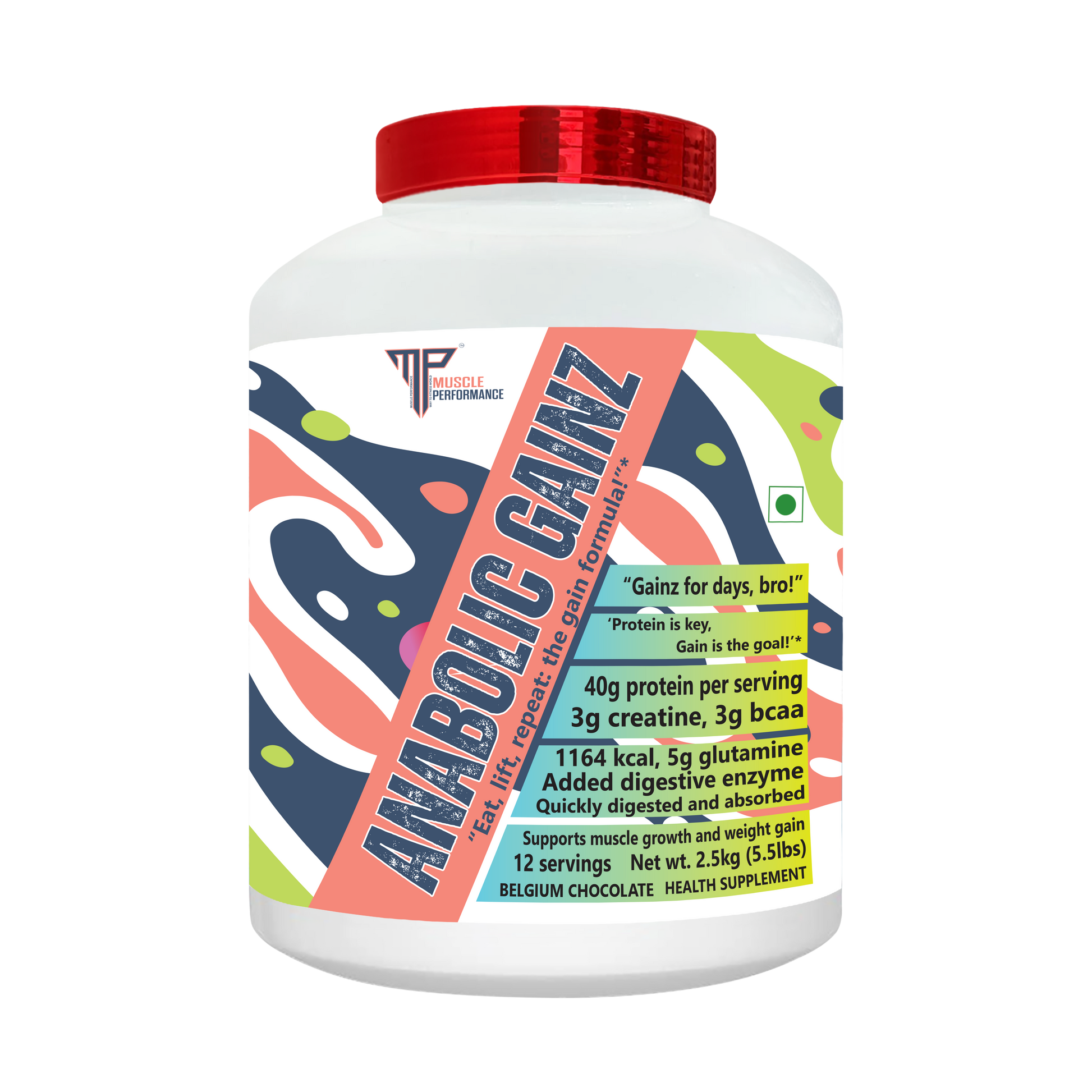 MUSCLE PERFORMANCE ANABOLIC GAINZ 2.5KG - MUSCLE PERFORMANCE
