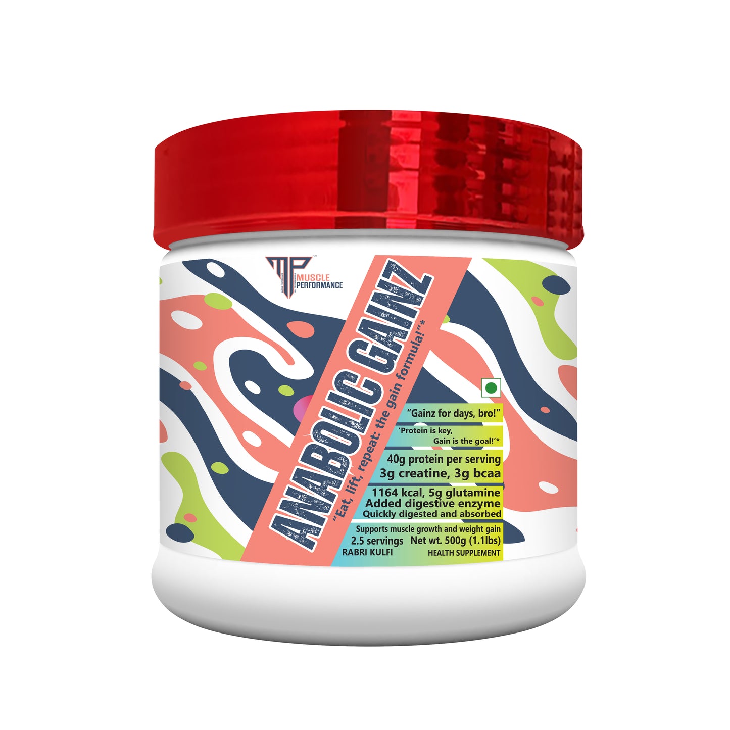 MUSCLE PERFORMANCE ANABOLIC GAINZ 500G. 1.1LBS