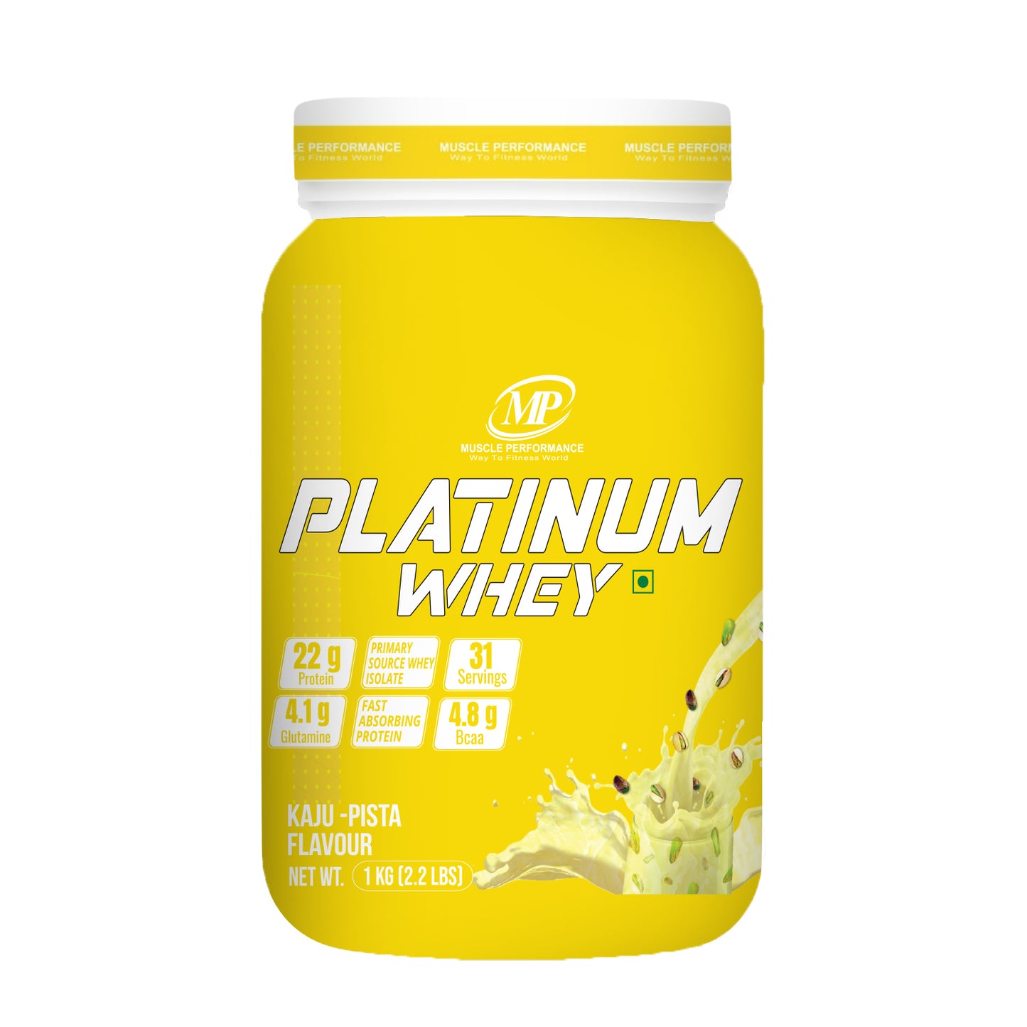 Muscle Performance Platinum Whey Protein 1kg 2.2 lbs, 31 servings - Muscle Performance