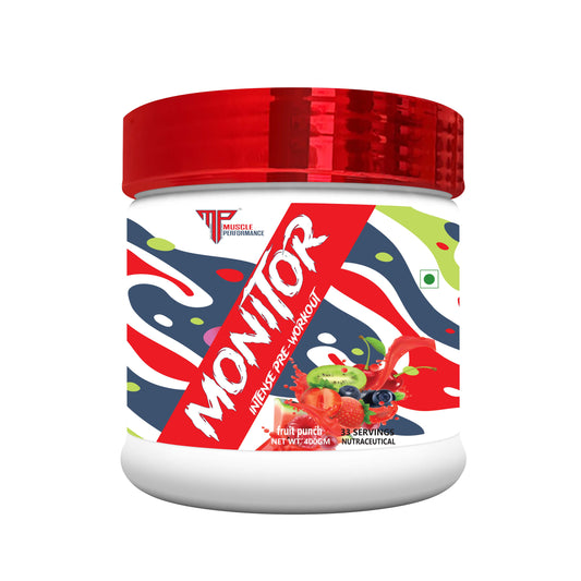 MUSCLE PERFORMANCE MONITER PRE-WORKOUT 400G, 33 SERVINGS - MUSCLE PERFORMANCE