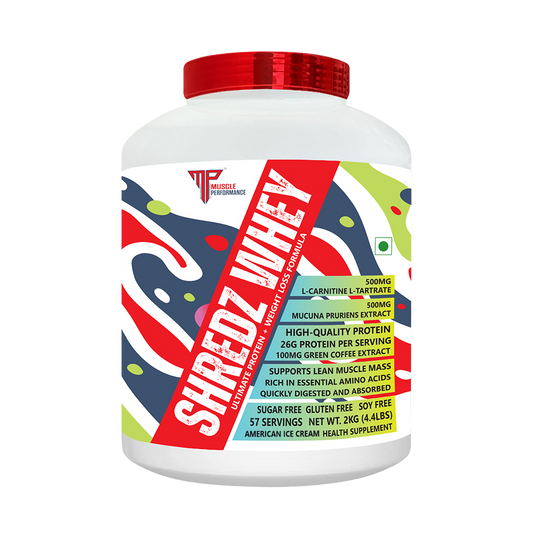 MUSCLE PERFORMANCE SHREDZ WHEY PROTEIN 2KG 4.4LBS - MUSCLE PERFORMANCE