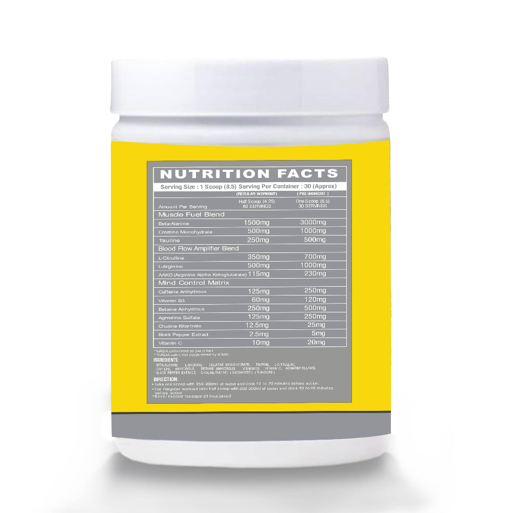 Muscle Performance Storm Pre-Workout 250gm- 30 Servings - Muscle Performance