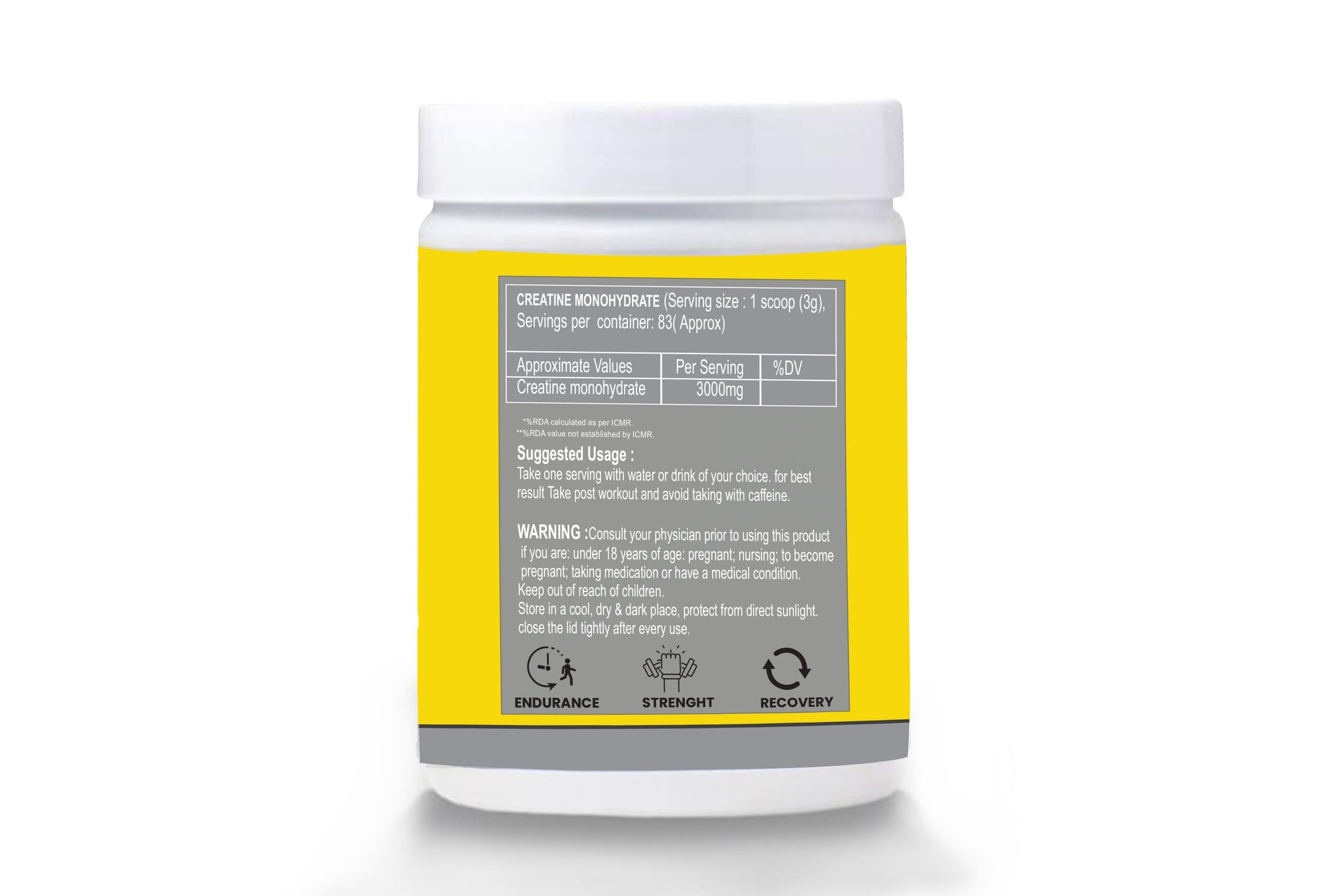 Muscle Performance Creatine Monohydrate  250g  83 Servings - Muscle Performance