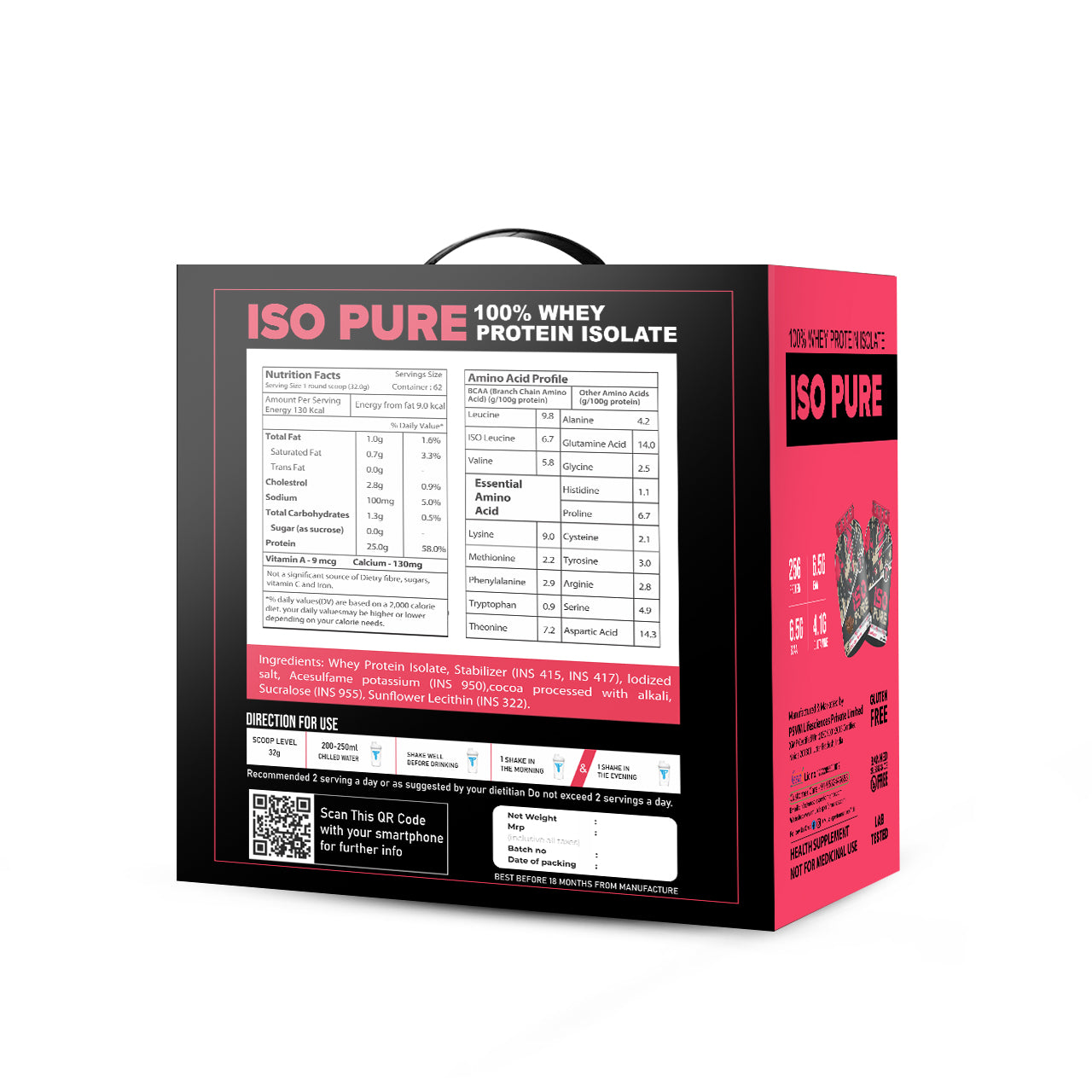 Muscle Performance iso Pure Whey Protein Isolate, 2kg 4.4lbs 62 Servings - Muscle Performance